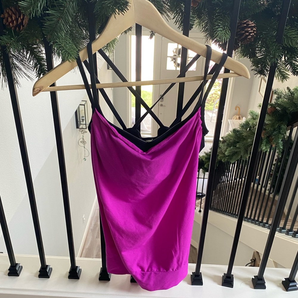 Fuchsia work out tank top